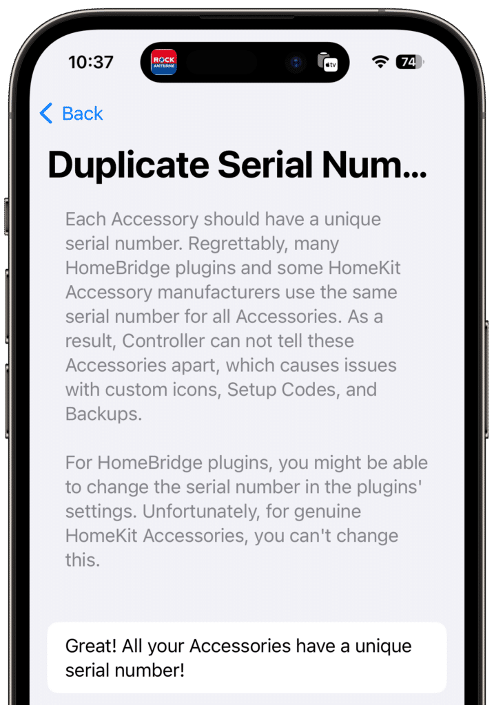 Duplicate Serial Number